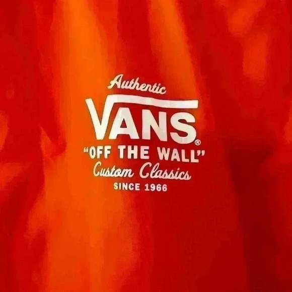VANS Custom Classics Torrey Windbreaker Nylon Jacket Orange M - Picture 2 of 3